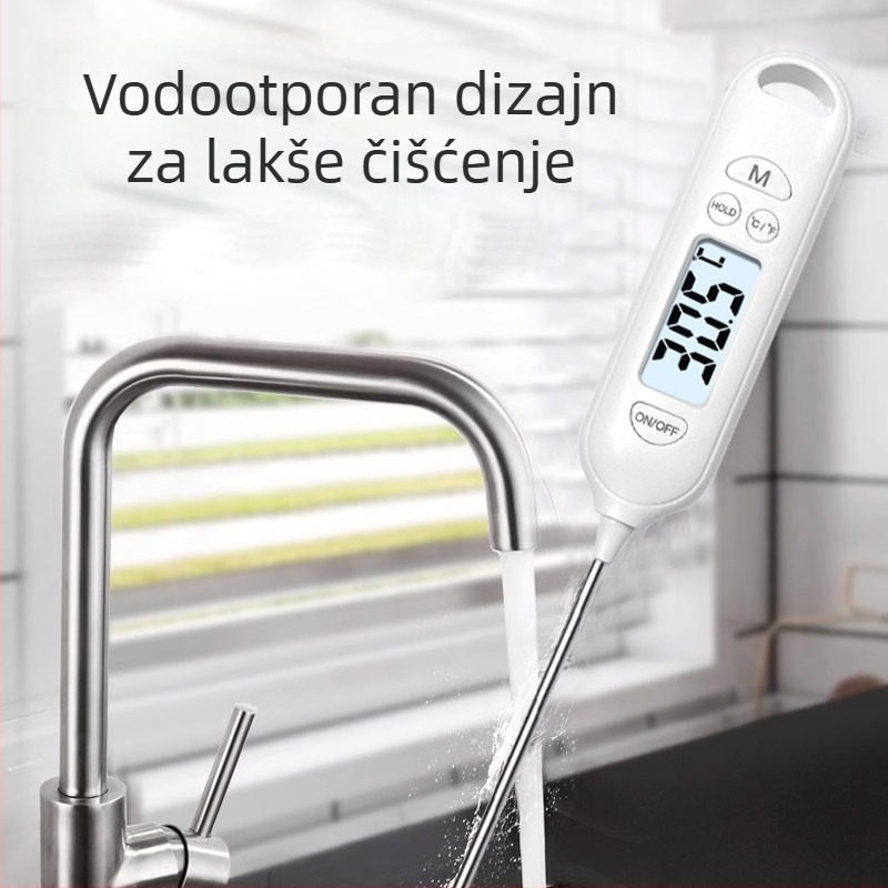 Precizan kuhinjski termometar za vodu i ulje sa sondom za kuhanje i pečenje