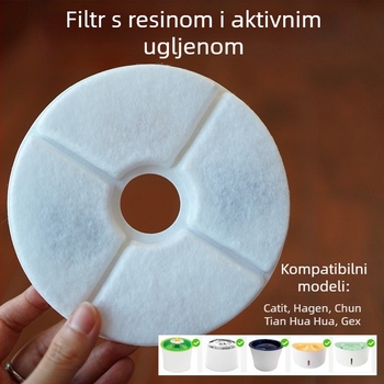 Catit Hagen Dispenzer za vodu za kućne ljubimce – kartica filtra s Gex smolom i aktivnim ugljenom, pamuk filter, odvojiv, pogodan za pse i mačke