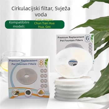 Catit Hagen Dispenzer za vodu za kućne ljubimce – kartica filtra s Gex smolom i aktivnim ugljenom, pamuk filter, odvojiv, pogodan za pse i mačke