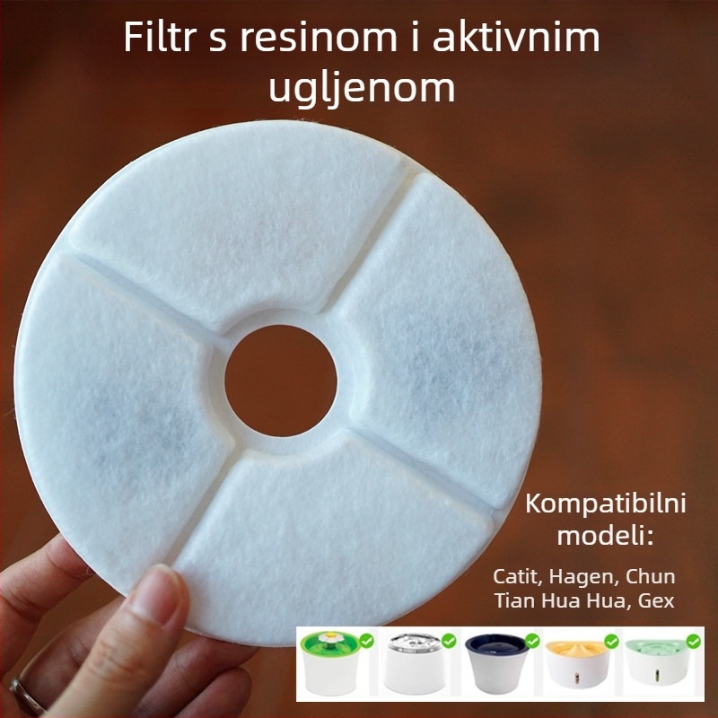 Catit Hagen Dispenzer za vodu za kućne ljubimce – kartica filtra s Gex smolom i aktivnim ugljenom, pamuk filter, odvojiv, pogodan za pse i mačke
