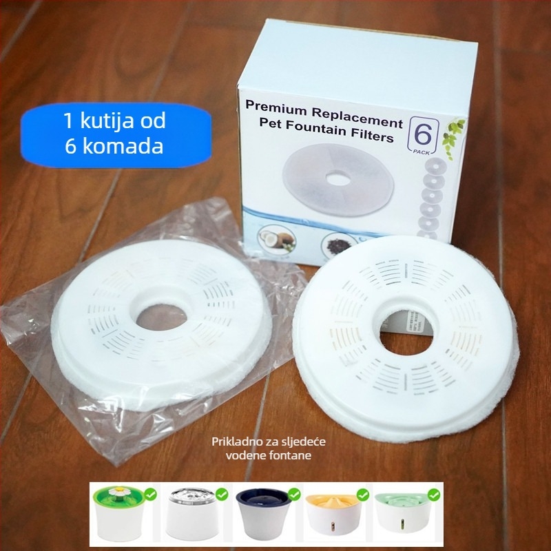 Catit Hagen Dispenzer za vodu za kućne ljubimce – kartica filtra s Gex smolom i aktivnim ugljenom, pamuk filter, odvojiv, pogodan za pse i mačke
