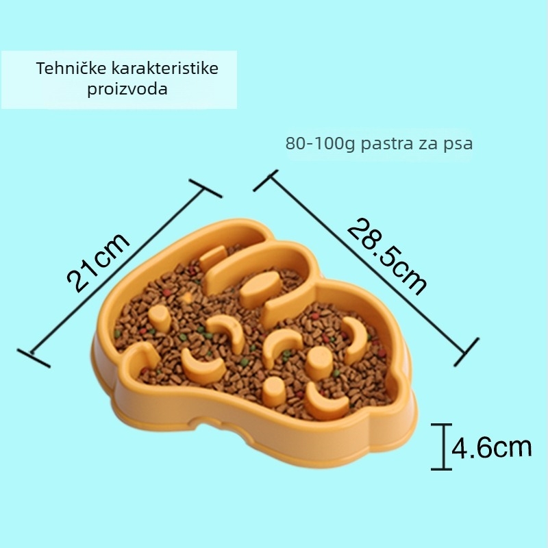 Posude za kućne ljubimce za pse i mačke s dizajnom protiv gušenja i sporog hranjenja, plastične, marke Cute, paket od 40 komada