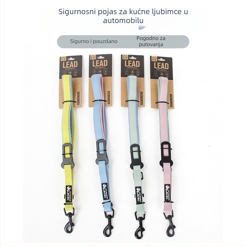 Najlon auto sigurnosni povodac za kućne ljubimce, podesivi vučni konopac, marka Bobo, šifra Bo-1224