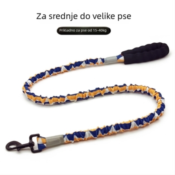 Elastični povodac za pse s amortizirajućim jastučićem za vrat, za srednje i velike pse