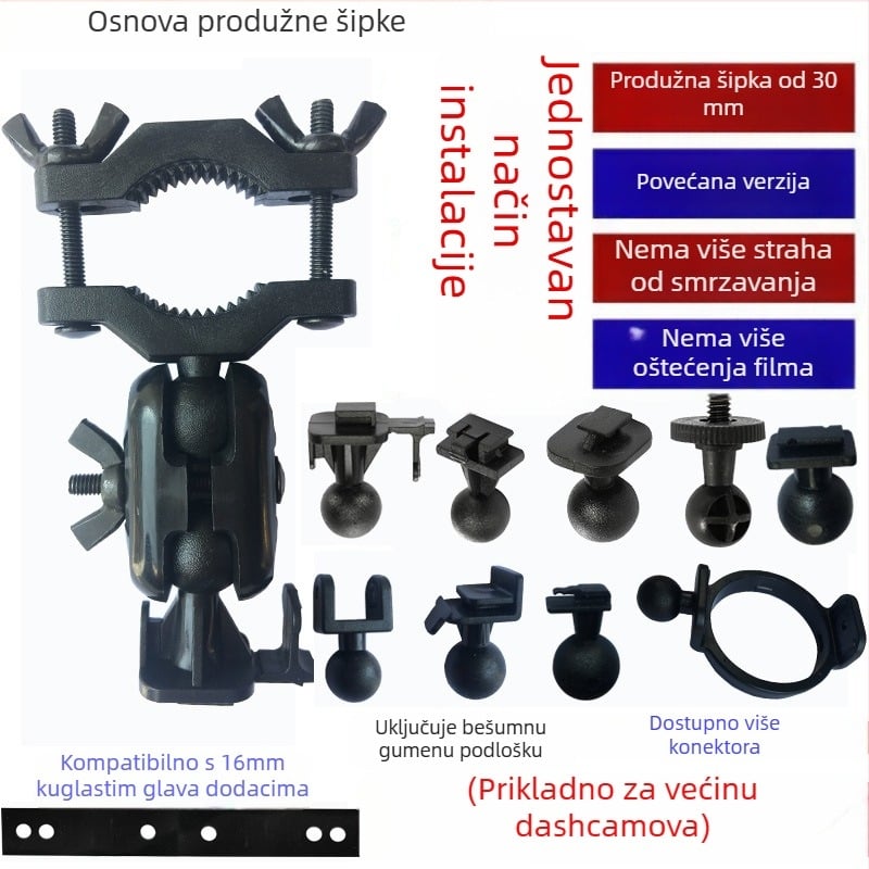 Držač palubne kamere 360° za retrovizor, polukružni visi držač sa zubom morsko-psa za kačenje, plastični, marka Xinyisheng, model Consultation, kompatibilan s Consultation