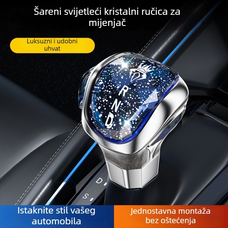 Univerzalna automatska ručica mjenjača sa kristalnim svjetlom zvijezda – Insell, kompatibilna sa svim modelima, Obrada i prilagođavanje: Da