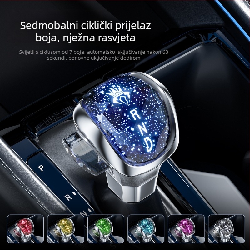Univerzalna automatska ručica mjenjača sa kristalnim svjetlom zvijezda – Insell, kompatibilna sa svim modelima, Obrada i prilagođavanje: Da