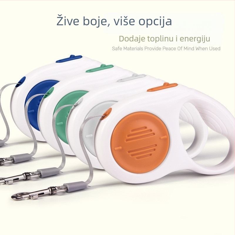 Povodac za kućne ljubimce s automatskim izvlačenjem – za pse i mačke, ABS materijal, automatski mehanizam za uvlačenje, podrijetlo Zhejiang