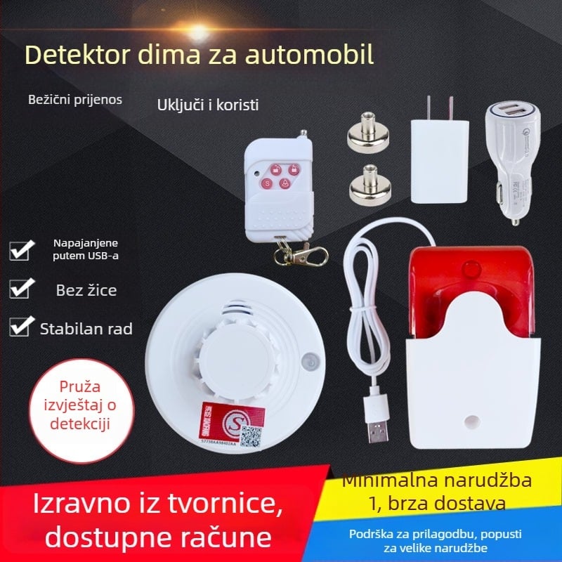 Dimni alarm za kamione RA-103WX, 5V, 360° detekcija, bežični, domet 50 m