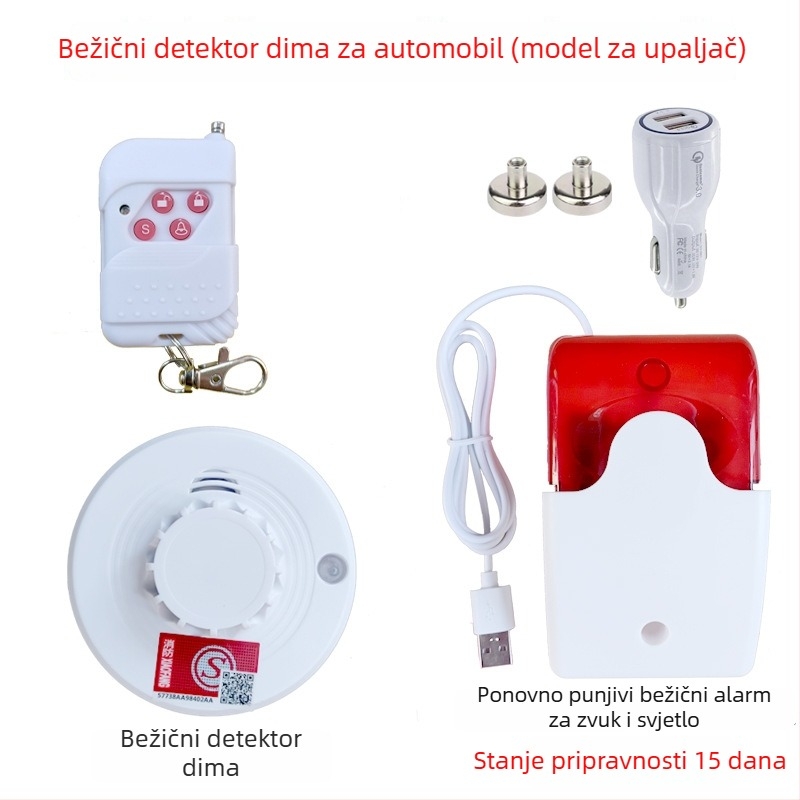 Dimni alarm za kamione RA-103WX, 5V, 360° detekcija, bežični, domet 50 m