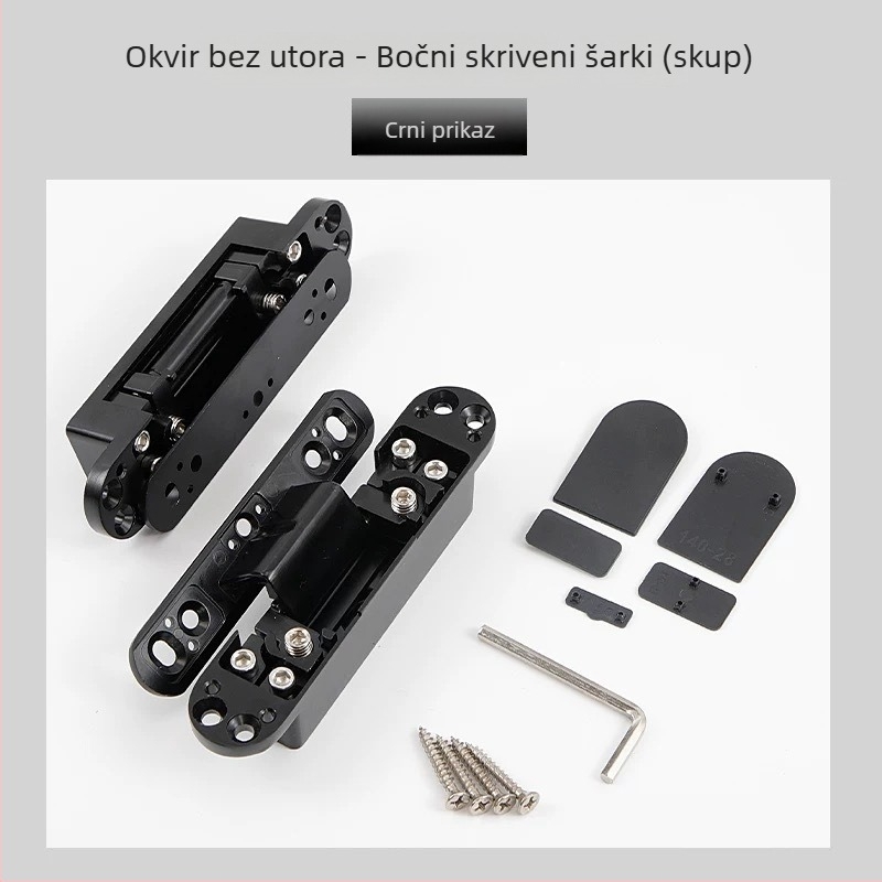 3D prilagodljivi skriveni šarnir od cinkove legure, križni šarnir za drvena vrata, H-oblik, elektroplatirani završetak