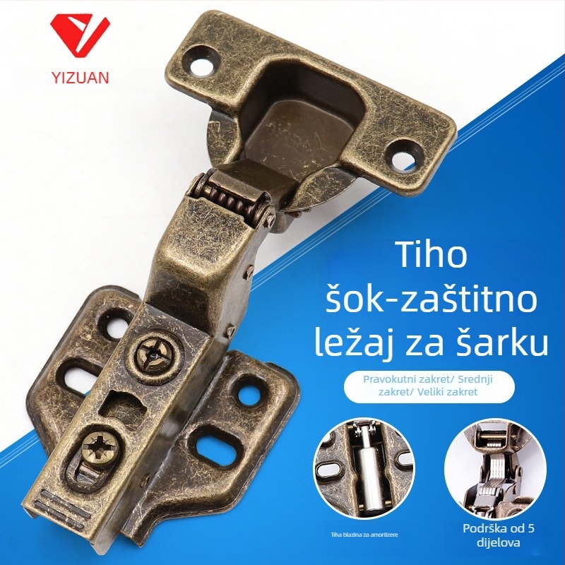 Šarki za vrata ormarića, debeli dizajn, hladno čelik, elektropliranje, za drvena vrata ormarića, Asabie Qinggu
