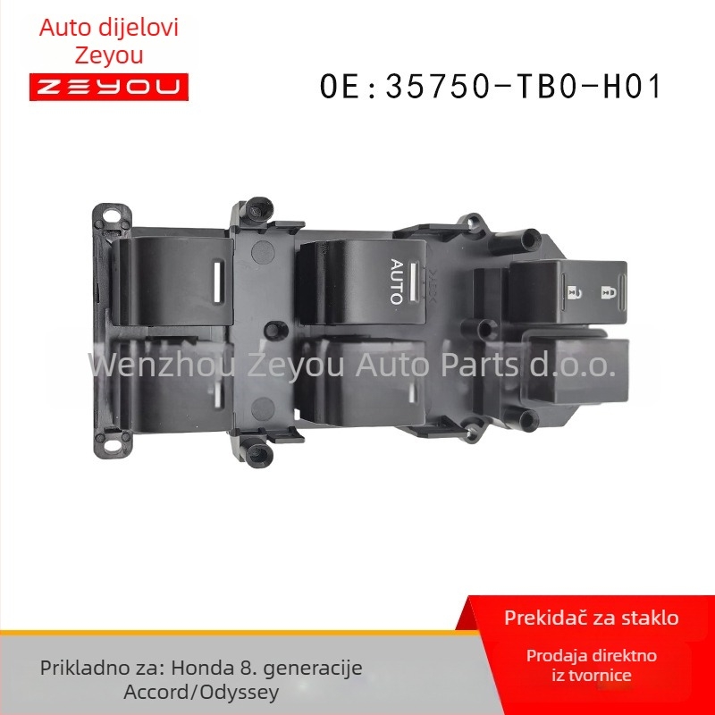35750TB0H01 Prekidač regulatora stakla za 8. generaciju Honda Accord/Odyssey
