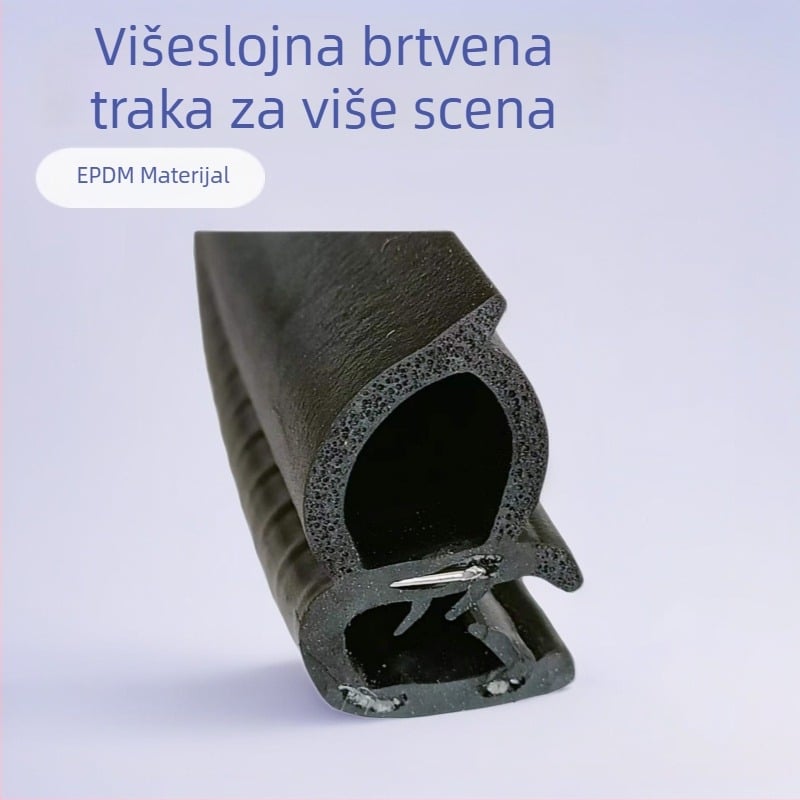 EPDM gumeni mekani bočni brtveni trak s pjenastim brtvom za staklo kabine – Model -111, Šifra 01