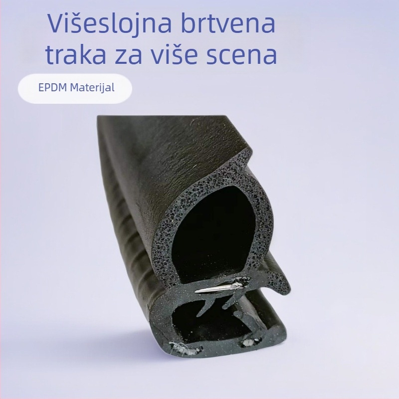 EPDM gumeni mekani bočni brtveni trak s pjenastim brtvom za staklo kabine – Model -111, Šifra 01
