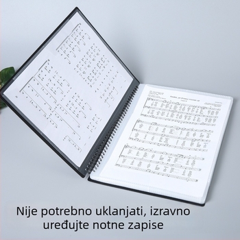 PP folder za note, više-straninski, prozirna kopča, tiskanje logotipa i prilagodba