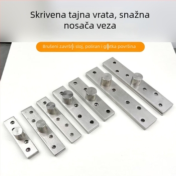 Okov vrata od nehrđajućeg čelika za okretna i skrivena vrata – središnja/ekscentrijska osovina, brušeni završetak, moderni dizajn