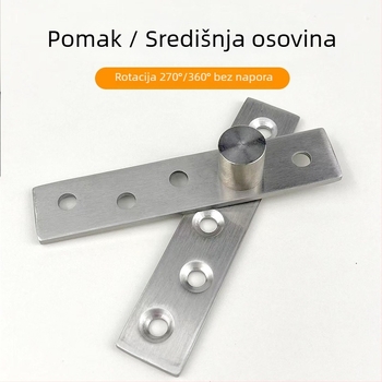 Okov vrata od nehrđajućeg čelika za okretna i skrivena vrata – središnja/ekscentrijska osovina, brušeni završetak, moderni dizajn