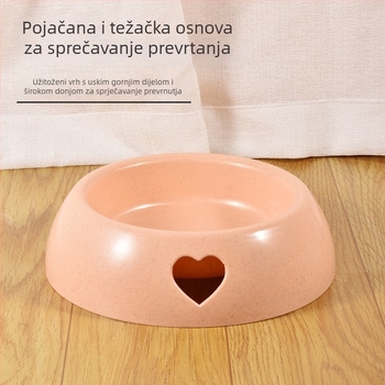 Posuda za hranu za kućne ljubimce s dizajnom protiv prolijevanja za štence i mačke — plastika