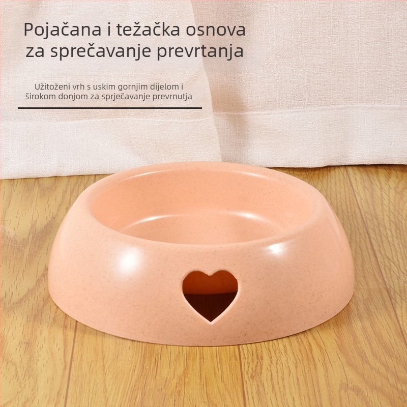 Posuda za hranu za kućne ljubimce s dizajnom protiv prolijevanja za štence i mačke — plastika
