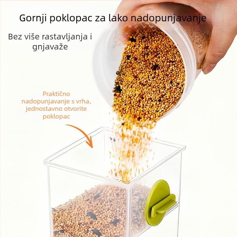Automatsko hranjenje papiga – visića kutija s protiv izlijevanja, plastična, Zhejiang podrijetlo, 80 komada, za akvarij