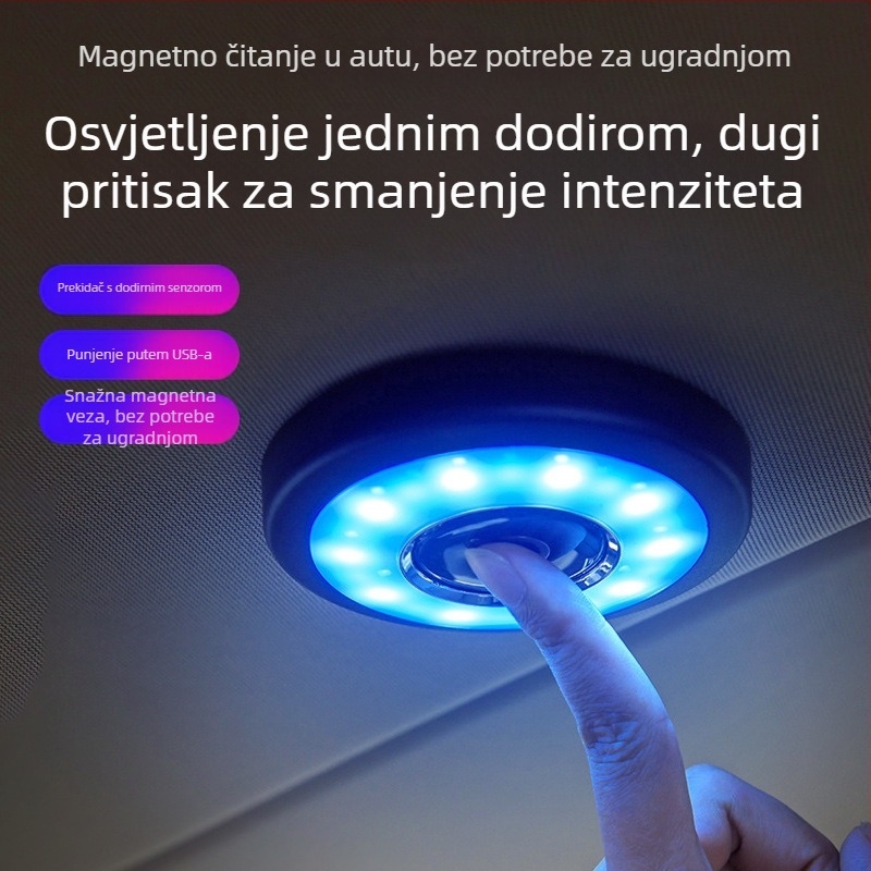 Unutarnje LED svjetlo za auto na stropu, magnetsko, bez ugradnje, model Y-978, 20 LED, 2W, 5V