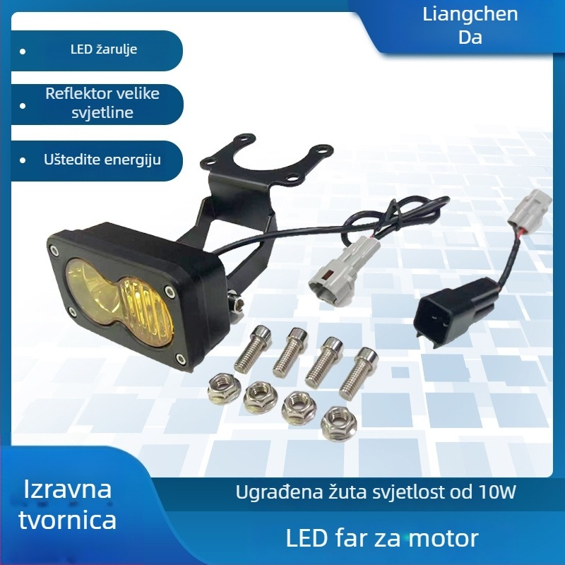 Off-road LED pomoćna svjetla — svjetla za maglu, reflektori i LED strobe svjetla na krovu, aluminijska legura, 12-80V, opća kompatibilnost, Good time