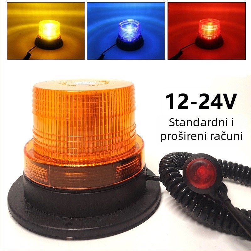 LED krovsko svjetlo za vozila Little Yellow Light 12LED – snaga 12W, napajanje 12–24V, svjetlosni tok 3000 lm, kućište PC