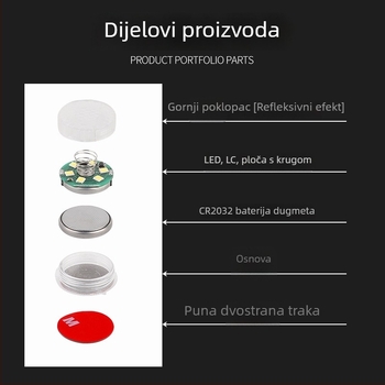 Okružna dodirna LED svjetiljka, 6 LED, 2W, 200 lm, 2835 LED, za unutrašnjost automobila, garderobu i svjetlo za čitanje