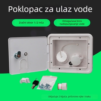 RV kvadratni ulaz vode i port za punjenje s tlačnim i gravitacijskim napajanjem, poklop otvoru i vodeni spremnik