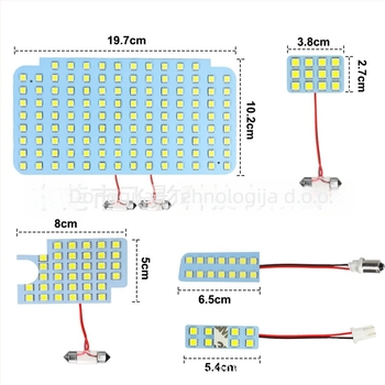 Unutarnje LED svjetlo na krovu automobila – FY-hiace200-1; LED 5050 3XIN, 12V, 5W, Toyota Hiace 200 Series Sea Lion