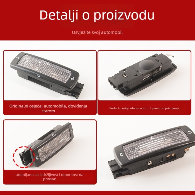 Zadnje krovno svjetlo za čitanje – Sokamai, plastika, dio 3B0947291, kompatibilno s Tiguan, Passat, Sharan, Golf 4, Bora
