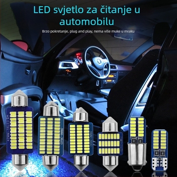 Unutarnje LED osvjetljenje automobila: svjetlo za čitanje, svjetlo za registarsku pločicu, svjetlo na vratima i svjetlo na krovu, T10 LED indikatorska svjetla