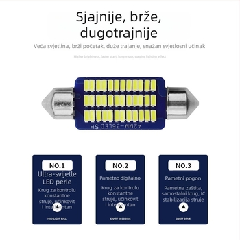 Unutarnje LED osvjetljenje automobila: svjetlo za čitanje, svjetlo za registarsku pločicu, svjetlo na vratima i svjetlo na krovu, T10 LED indikatorska svjetla