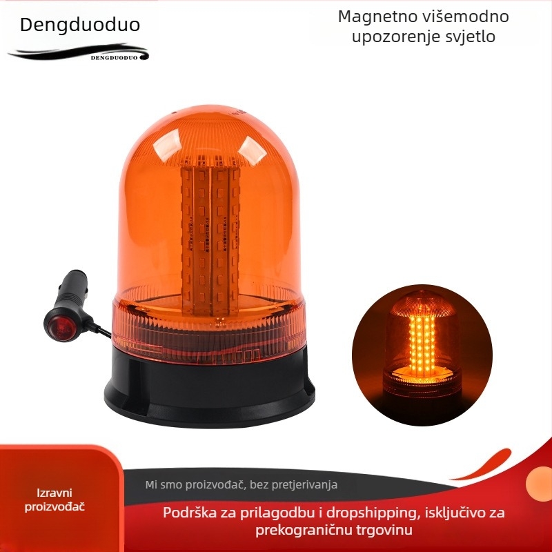 LED svjetlo za krov automobila s magnetskim držačem, višemodno upozoravajuće stroboskop svjetlo, 64 LED, 3000 lm, 12-24 V DC, 50 W