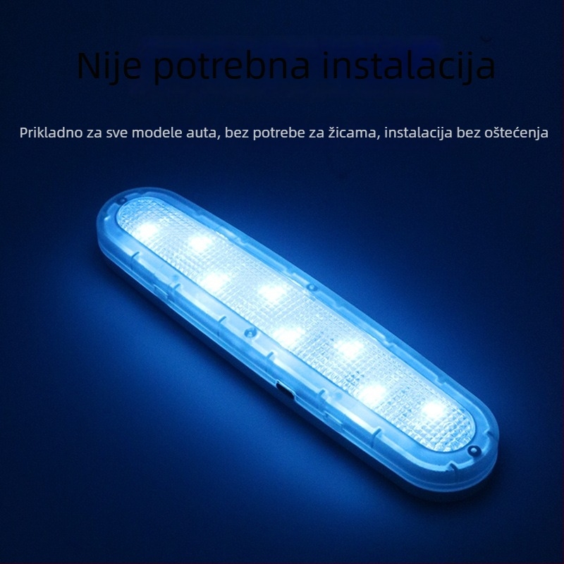 LED čitaća lampica za unutrašnjost automobila s ambijentalnim osvjetljenjem (Tip Y-977; Model 977; LED izvor; Snaga 2.2W; Napon 5V)