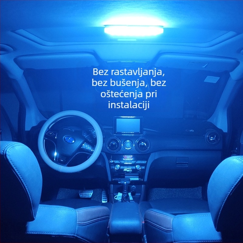 LED čitaća lampica za unutrašnjost automobila s ambijentalnim osvjetljenjem (Tip Y-977; Model 977; LED izvor; Snaga 2.2W; Napon 5V)