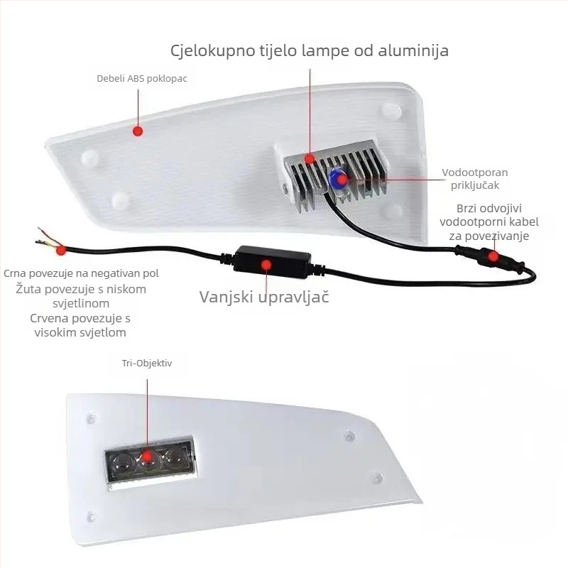 LED krovo svjetlo za teška vozila Shande Kahaowo T5G/TX, 24V, 30W, 1.5A, LED izvor