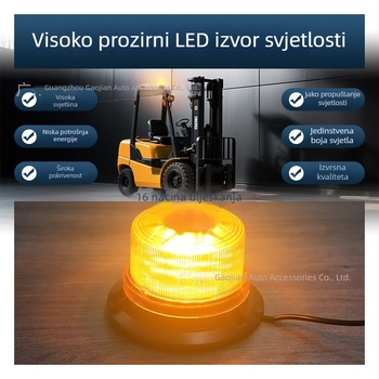 12-24V magnetsko svjetlo za krov vozila, stroboskop na krovu, noćno upozoravajuće svjetlo za građevinska vozila