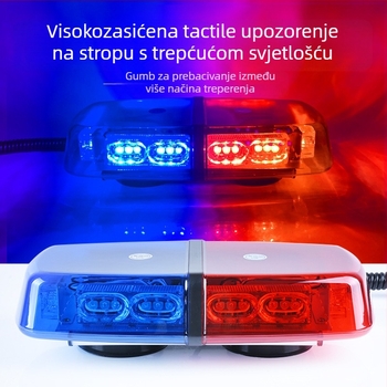 LED krovno upozoravajuće svjetlo za vozila, 36W, snažan magnetski nosač, univerzalna kompatibilnost