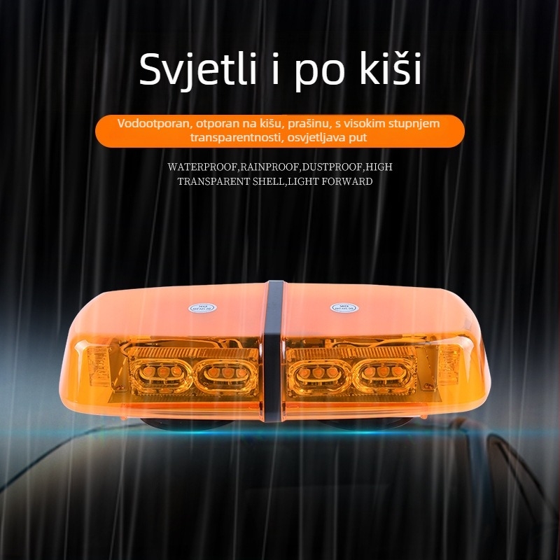 LED krovno upozoravajuće svjetlo za vozila, 36W, snažan magnetski nosač, univerzalna kompatibilnost
