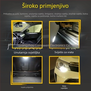 Automobilska LED lampa za čitanje na krovu, 2835 48SMD LED, model 1210-48SMD, 12V, 2.16W