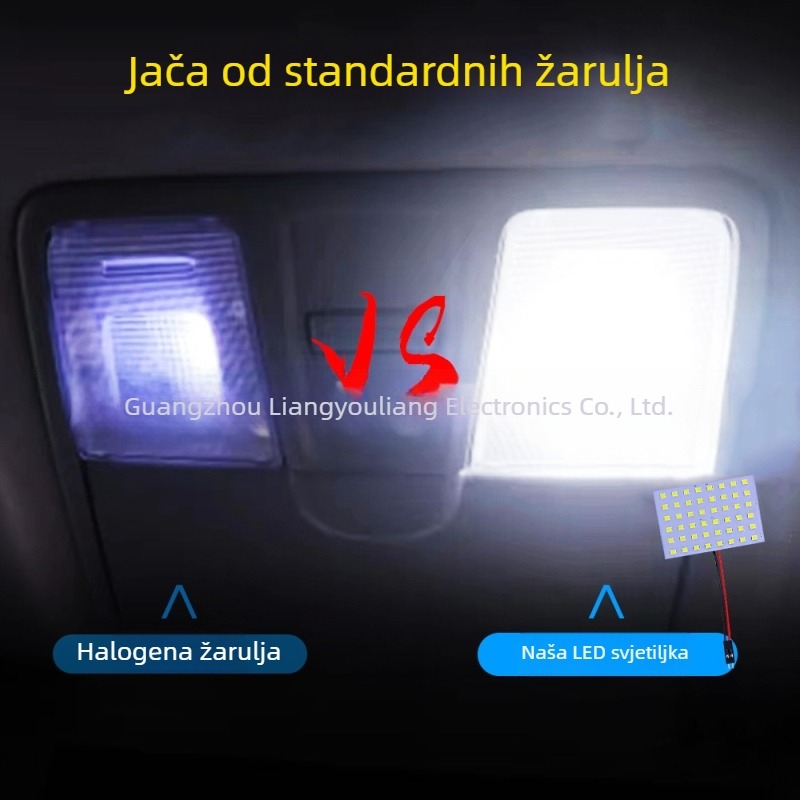 Automobilska LED lampa za čitanje na krovu, 2835 48SMD LED, model 1210-48SMD, 12V, 2.16W