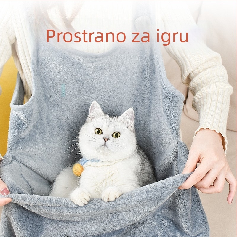 Torba za mačke, poliester, monotoni dizajn, mekana