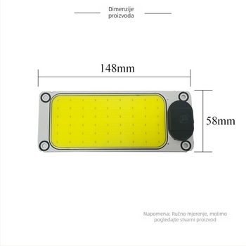 LED unutarnje svjetlo za čitanje u vozilu, universalno 12-80V, aluminijski podlog, model 12V-24V, za kamione i kombije