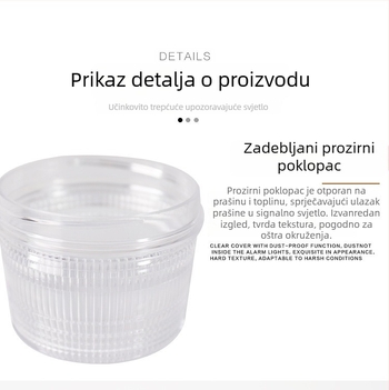 Automobilska LED svjetiljka za upozorenje s magnetskim montiranjem na strop, 12W, 12–80V, PS/ABS