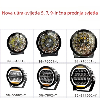 LED krovna svjetla za off-road vozilo s opcijama snage 60W/80W/180W, 6000LM, 12-30V DC, aluminijska legura