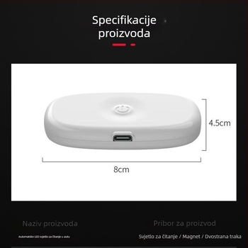 Unutarnje svjetlo za krov automobila, RGB LED, model MS-031, 1,6W, PVC+LED