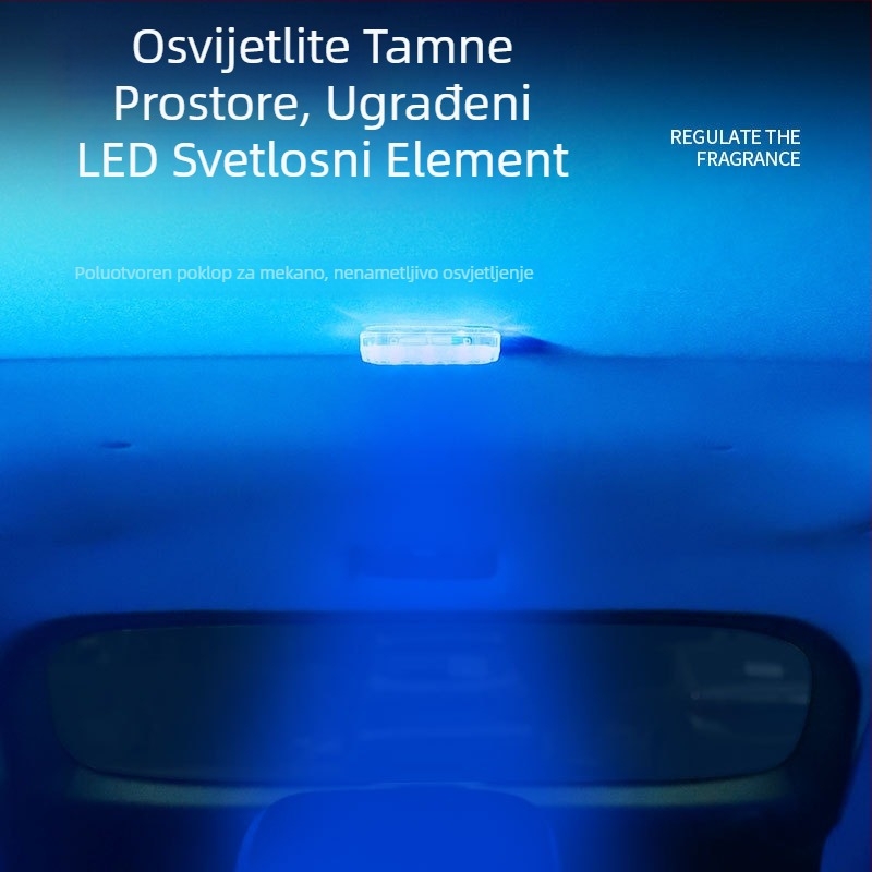 LED automatsko dodirno svjetlo za krov – USB punjenje, unutarnje osvjetljenje za čitanje i svjetlo za nuždu, ABS + aluminijska podloga, univerzalna kompatibilnost, 3W 5V 1.67A
