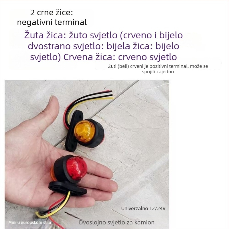 Runlin LED svjetlo krova automobila, upozoravajuće svjetlo na krovu, kompatibilno sa svim modelima, do 36V